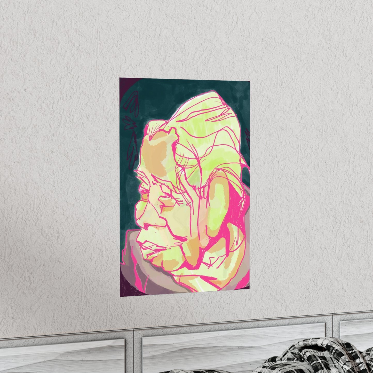 'Neon Lady' Matte Poster