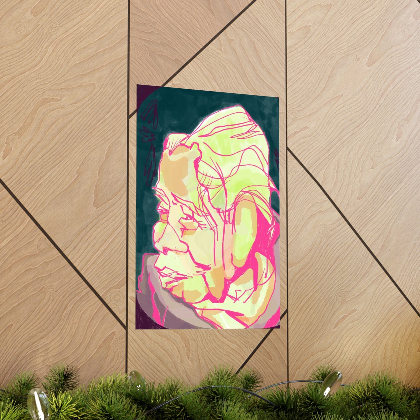 'Neon Lady' Matte Poster