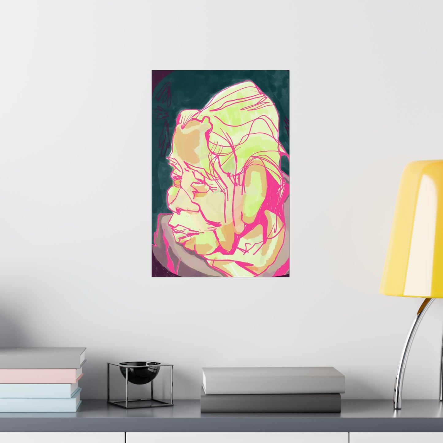 'Neon Lady' Matte Poster